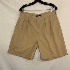 Vintage Polo by Ralph Lauren Tan Pleat Front Shorts Men Size 34